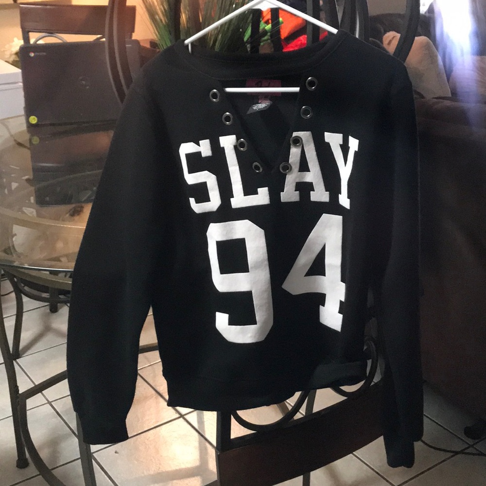 Black and White Large Women’s Sweatshirt